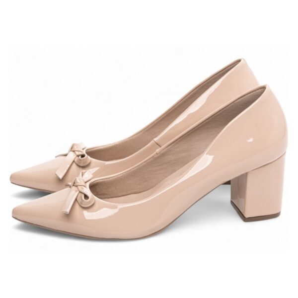 Sapato Scarpin verniz Rose com Laço - Imagem 3