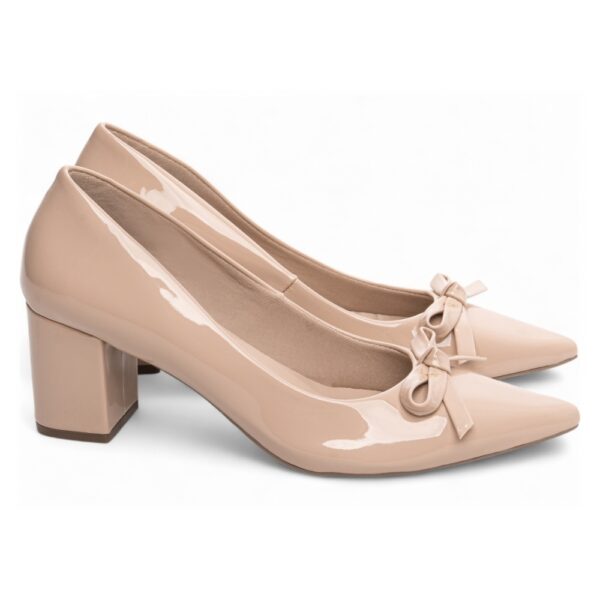 Sapato Scarpin verniz Rose com Laço - Imagem 4