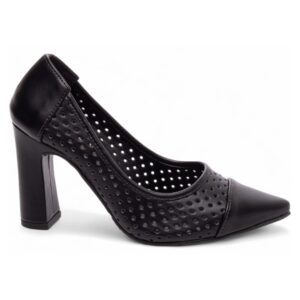 Sapato Scarpin Vazado Preto