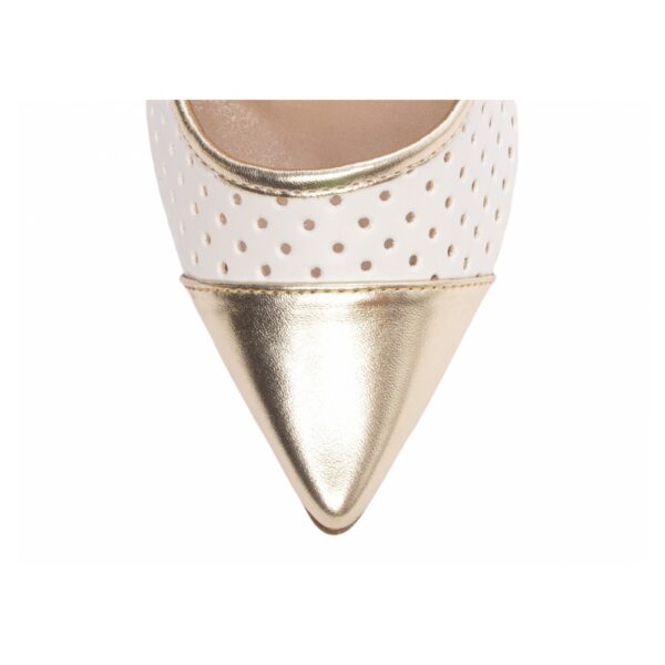 Sapato Scarpin Vazado Ouro Light - Imagem 6