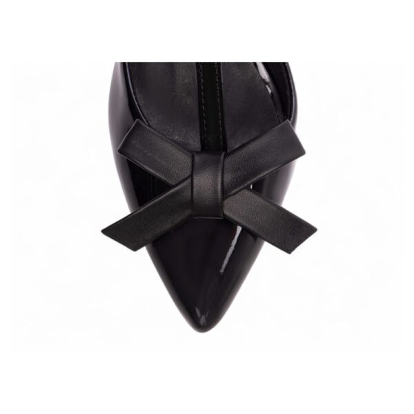 Sapato Scarpin Verniz Preto com Laço - Imagem 6