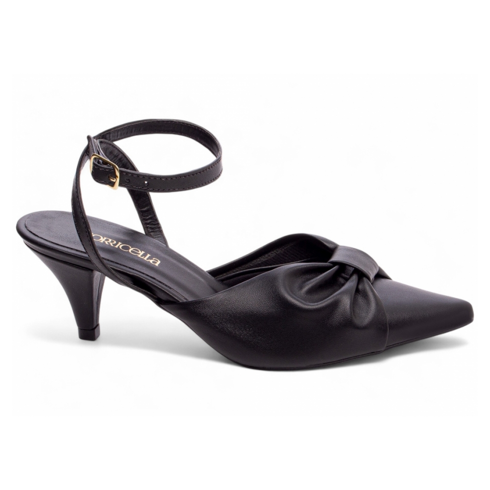 Scarpin Preto Salto Fino 6 cm