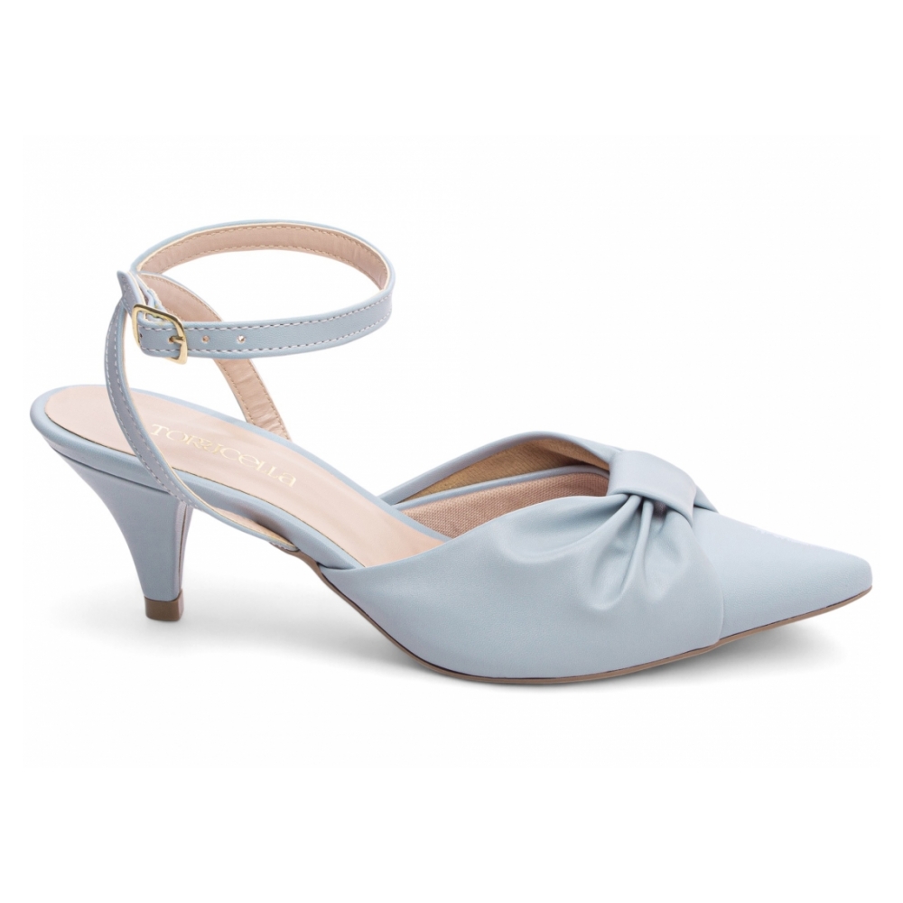 Scarpin Azul Salto Fino 6 cm