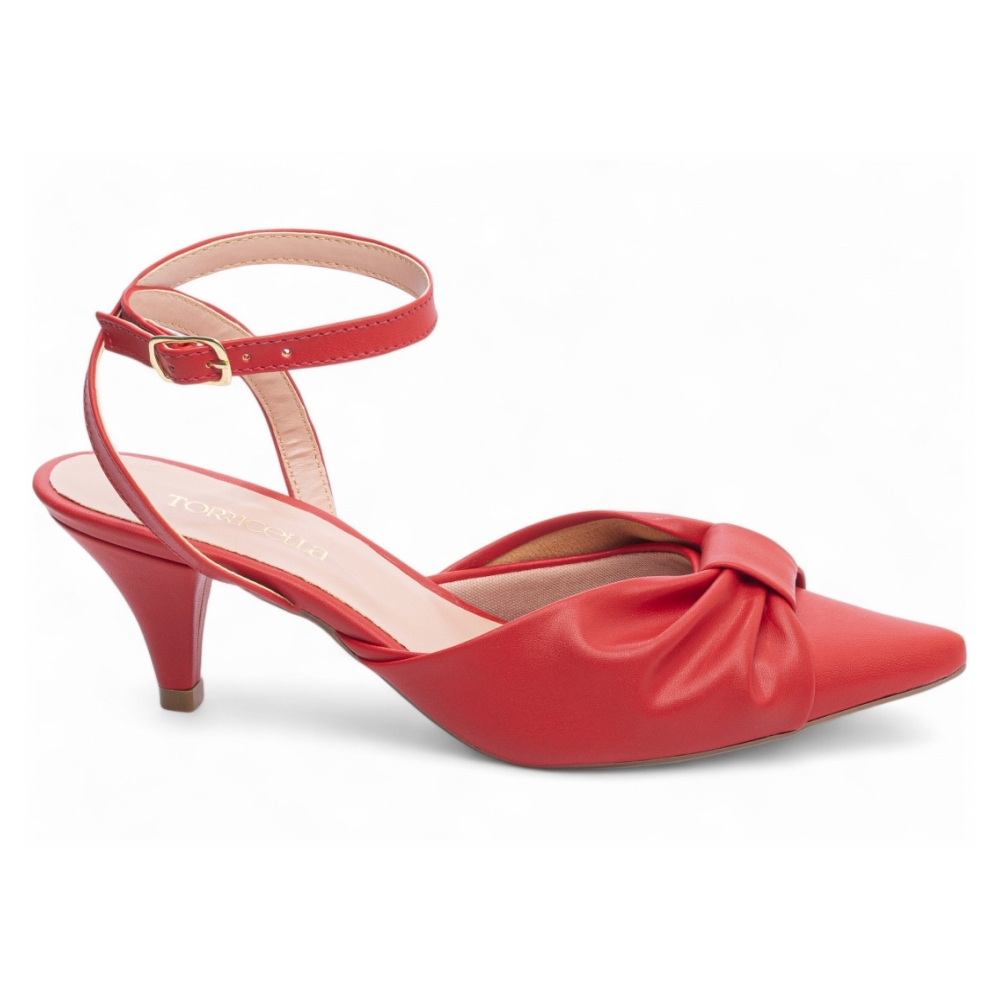 Scarpin Vermelho Salto Fino 6 cm